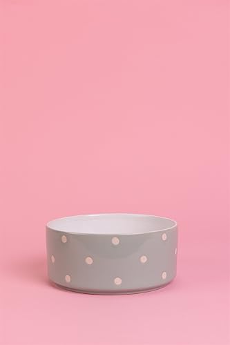  Mason Cash Polka Dot 18 Cm Dog Bowl, Grey