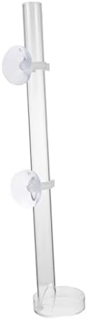  NOGRAX 1 Set Fish Tank Feeding Tube Clear Glass Clear Tray Auto Feeder Fish Feeder Tube Water Food Dish Acrylic Shrimp Feeding Tube Fish Feeding Supply Feeding Tube With Sucker Automatic Feeder (Colo