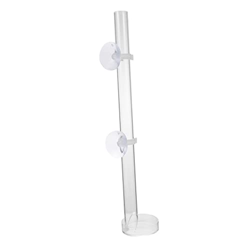  NOGRAX 1 Set Fish Tank Feeding Tube Clear Glass Clear Tray Auto Feeder Fish Feeder Tube Water Food Dish Acrylic Shrimp Feeding Tube Fish Feeding Supply Feeding Tube With Sucker Automatic Feeder (Colo