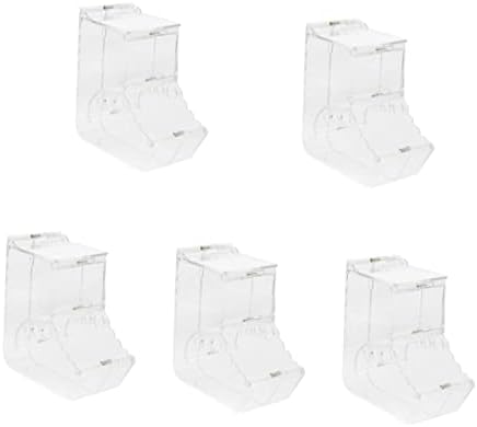  3pcs Hamster Feeder Hamster Cage Accessories Home Water Dispenser Auto Feeder Acrylic Transparent Reusable Rabbit Feeder Cat Feeder Small Pets Food Container Guinea Pig Food Bowl