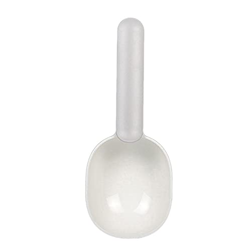  JOZZY Dog Bowls Pet Feeding Shovel Cat Food Shovel Large Capacity Thickening Cat And Dog Spoon Plastic Shovel Pet Feeder (Color : White)