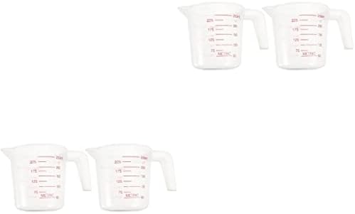  Clear Kettle 6 Pcs For Cups Milk Free Spout Food Feeder Bpa And Scale Pet Grip Handle Kitchen Cats Cooking With Jug Dogs Use Tool Bird Feeding Home Scoop Baking Measuring Plastic