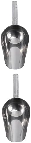  PATKAW 3pcs Pet Feeding Scoop Stainless Steel Pet Feeder Pet Food Scoop 1/2 Cup Scoop Dog Food Scooper Feed Scoop Aluminum Scoop Metal Dog Food Shovel Dog Food Spoon Ice Machine Thicken