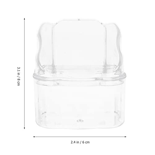  NOGRAX Dispenser Container 2 Pcs Hooded Bird Cage Plastic Hanging Cups For Birds Parrot Feeder Box Cage Feeder For Cockatiel Conure Budgies Parakeet Parrot Macaw Small Animal Lip Gloss Containers Feed