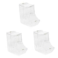  3pcs Hamster Feeder Hamster Cage Accessories Home Water Dispenser Auto Feeder Acrylic Transparent Reusable Rabbit Feeder Cat Feeder Small Pets Food Container Guinea Pig Food Bowl