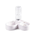  AACARB Cat Water Dispenser, Pet Dog Feeder Bowl Automatic Drinker Love Double Bowls For Small Dogs Cat Wall Corner Food Bowl 500ml Bottle Drinking Supplies
