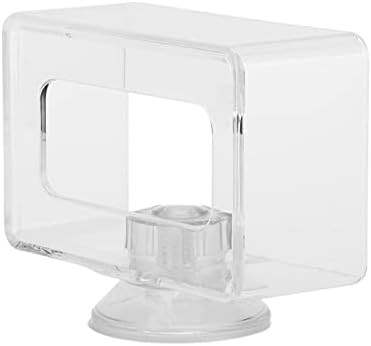 ESAAH Fish Food Feeding Ring Fish Safe Floating Food Feeder Square Transparent With Cup For Aquarium Fish Tank (Size : S 6x10x4cm)