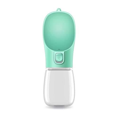  AACARB Cat Water Dispenser, Dog Portable Water Bottle Food And Water Container For Dogs Pet Feeder Bowl Outdoor Travel Drinking Bowls Water Dispenser (Color : Green, Size : 350ml)