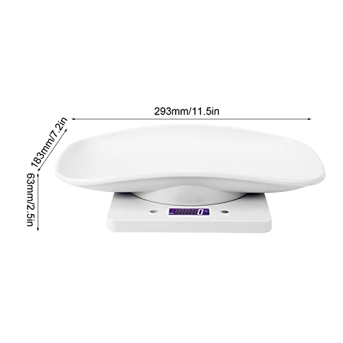  MOUMOUTEN 1G~10 Kg Digital Electronic Scale, ABS White Black Light Display Electronic Weight Scale Digital Scale For Puppy Cat Rabbit Tortoise Piglet Animals