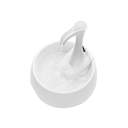  AMICUS - Aqua First USB Water Fountain For Pets - Cats And Dogs Fountains, Automatic Pet Drinking Fountain, Water Dispenser For Dogs And Cats - Ergonomic Design, Portable, Bivolt - White