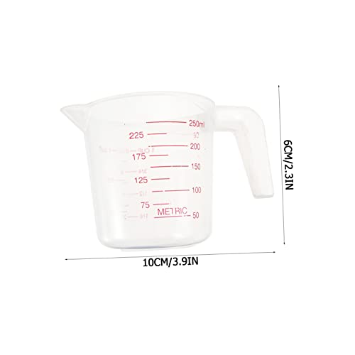  POPETPOP Clear Kettle 6 Pcs Tool And Graduation Free Scoop Grip With Spout Nursery Feeder Home Milk Bpa Pet Cooking Birds Baking Handle For Food Feeding Measuring Cats Dogs Cup