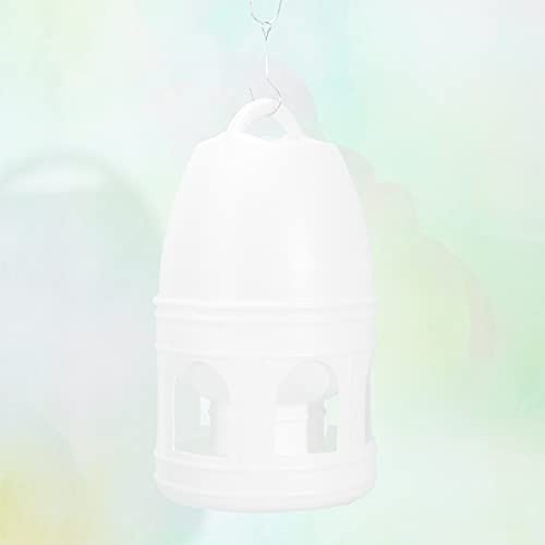  BIENKA 2 Pcs Food Rabbit Animals/Finch Budgies Hamster L Pigeons Dove Budgie Cup Feeder- Parakeet Quails And Lovebirds Pet Use- Drinker No Container Cat Wild Cages Waterer Outside Barrel (Color : WHI
