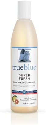  TrueBlue Grapefruit & Chamomile Deodorizing Dog Shampoo – Cleansing Wash, Moisturizing – Toxin Free, Natural Botanical Blend – Tearless – 12 Fl. Oz.