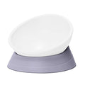  Umysky French Bulldog Food Bowl- Slanted Tilted Pug Food Water Bowl,Cat Bowl- Feeder For Frenchie/Shih Tzu/Flat Faced Small Dogs/Puppies/Cats(Grey