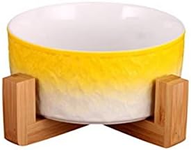  Weesama Cat Bowl Anti Vomiting, Raised Cat Food Bowls, Tilted Elevated Cat Bowl, Ceramic Pet Food Bowl For Flat Faced Cats, Small Dogs, Protect Pet's Spine, Dishwasher Safe (Green)