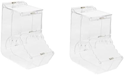 3pcs Hamster Feeder Hamster Cage Accessories Home Water Dispenser Auto Feeder Acrylic Transparent Reusable Rabbit Feeder Cat Feeder Small Pets Food Container Guinea Pig Food Bowl