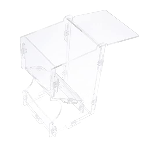  EVANEM Hamster Feeder Rabbit Hay Feeder Hamster Auto Feeder Small Animal Clear Feeder Clear Feeder For Hedgehog Transparent Food Dispenser Plastic Feeder Hamster Feeding Bowl Food Plate