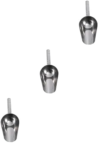  PATKAW 3pcs Pet Feeding Scoop Stainless Steel Pet Feeder Pet Food Scoop 1/2 Cup Scoop Dog Food Scooper Feed Scoop Aluminum Scoop Metal Dog Food Shovel Dog Food Spoon Ice Machine Thicken