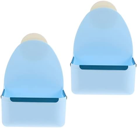  Mipcase Indoor Rabbit Hutch 2Pcs Hanging Pet Bowls Bunny Food Bowl Rabbti Hanging Cage Box Bird Cage Cups For Small Animal Dogs Puppies Cats Guinea Pigs Chinchillas White Bunny Hay