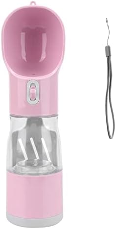  AACARB Cat Water Dispenser, Pet Dog Water Bottle Pet Water Dispenser Portable Feeder And Poop Bags Cat Dogs Outdoor Travel Drinking Bowl With Poop Shovel (Size : Rosa)