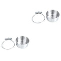  For Feeder Steel Stainless Hook Cups- Cat Dogs Cats, Bowl, Water Coop Parrot Dishes Feeding Cups Rabbit Size With Bowl Bowls Dog Hanging Bird Food Cage Animal And Small Clamp,