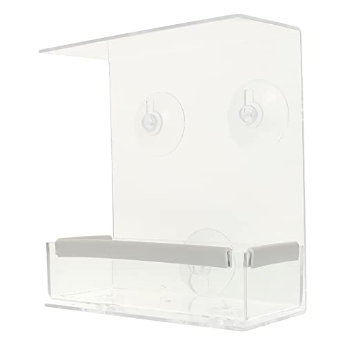 LUOZZY Bird Feeder Parrot Food Container With Suckers Parrot Feeding Tool For Outdoor (As Shown)