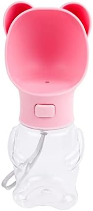  AACARB Cat Water Dispenser, Pet Dog Water Bottle Leak Proof Portable Puppy Water Dispenser Dogs Drinking Feeder For Pets Outdoor Walking Hiking Travelling (Color : Pink Dog)