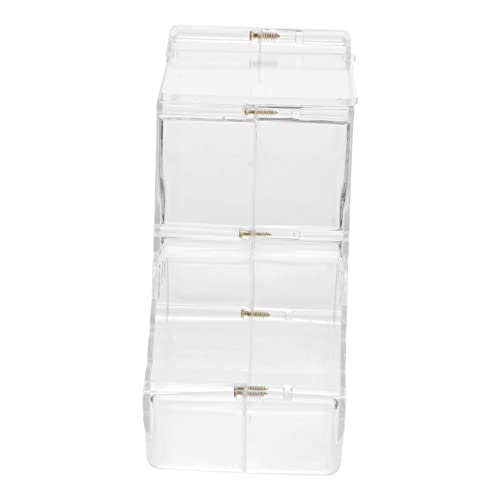 3pcs Hamster Feeder Hamster Cage Accessories Home Water Dispenser Auto Feeder Acrylic Transparent Reusable Rabbit Feeder Cat Feeder Small Pets Food Container Guinea Pig Food Bowl