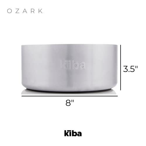  Kiba Pet Supply Ozark Ultra Premium 304 Food Grade Stainless Steel Slow Feed/Feeder Dog Bowl