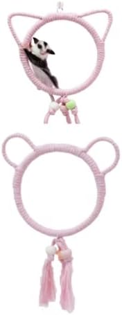  Sugar Glider Climb Swing Squirrel Hamster Sugar Glider Parrots Birds Rats Other Small Pets Supplies (Pink Bear)