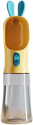  AACARB Cat Water Dispenser, Portable Pet Dog Water Bottle Outdoor Travel Walking Cat Puppy Food Drinking Leakproof Kettle Bowl Pet Supplies (Size : Yellow A)