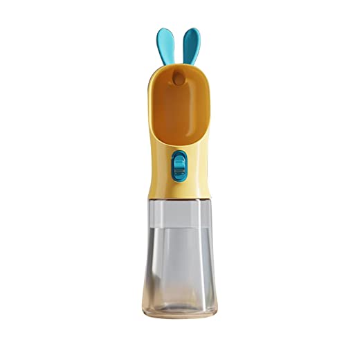  AACARB Cat Water Dispenser, Portable Pet Dog Water Bottle Outdoor Travel Walking Cat Puppy Food Drinking Leakproof Kettle Bowl Pet Supplies (Size : Yellow A)