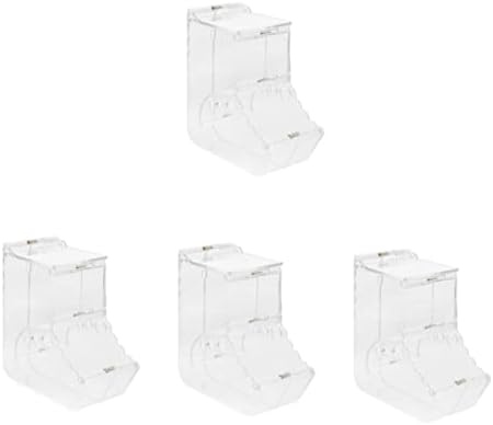  3pcs Hamster Feeder Hamster Cage Accessories Home Water Dispenser Auto Feeder Acrylic Transparent Reusable Rabbit Feeder Cat Feeder Small Pets Food Container Guinea Pig Food Bowl