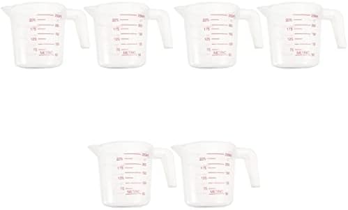  Clear Kettle 6 Pcs For Cups Milk Free Spout Food Feeder Bpa And Scale Pet Grip Handle Kitchen Cats Cooking With Jug Dogs Use Tool Bird Feeding Home Scoop Baking Measuring Plastic