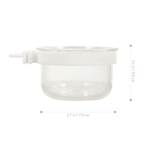  Ipetboom Food Containers Chicken Accessories 2pcs Bird Parrot Feeding Acrylic Parrot Feeder Parrot Food Container Bird Food Container Cups, 5PCS Parrot Hamster Accessories Chicken Feeder