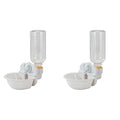  2pcs Pigeon Food Elevated Dispenser Water With Feeder Hanging Pigeon, Cat Plastic Bottle Tool Bowl- Cats Supplies Small White Accessories Dogs Dog Bird And Portable For