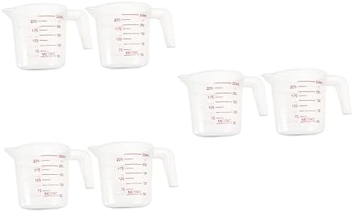  POPETPOP Clear Kettle 6 Pcs Tool And Graduation Free Scoop Grip With Spout Nursery Feeder Home Milk Bpa Pet Cooking Birds Baking Handle For Food Feeding Measuring Cats Dogs Cup
