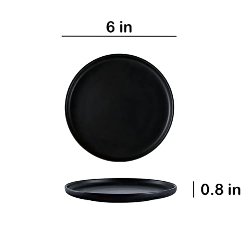  RMNHPTK Ceramic Cat Food Plates Cat Shallow Dish With Non-Slip Pad Cat Feeding Wide Bowls Whisker Relief Cat Dishes Dry Wet Cat Food Bowls