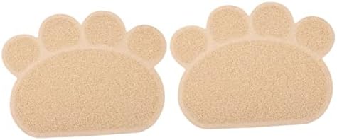  Cat Paw Design Mats: Cat Food Mat, Dog Food Mat, Non-Skid Spill Proof Pet Feeding Mat For Food And Water, Dog Placemat. This Cat Litter Mat Is Made Of Good Material, Very And Wont Tear Like Other Mats