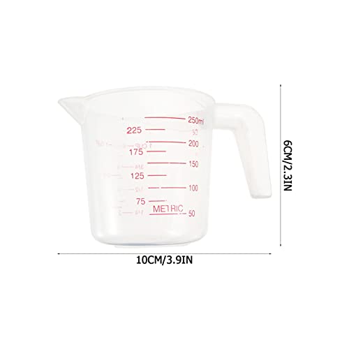  Clear Kettle 6 Pcs For Cups Milk Free Spout Food Feeder Bpa And Scale Pet Grip Handle Kitchen Cats Cooking With Jug Dogs Use Tool Bird Feeding Home Scoop Baking Measuring Plastic