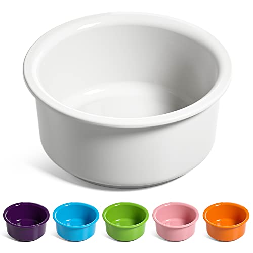  LE TAUCI PET Ceramic Dog Bowl, 2.6 Cups Dog Water Bowl, Weighted Dog Food Bowl Dish For Small Medium Breed, Fit For Dog Bowl Stand With Hole Opening Between 5.75" - 6.25"