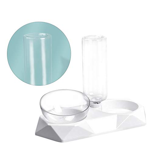  Balacoo SLM Water Bottles Automatic Water Dispenser Automatic Water Dispenser Pet Double Bowl Cat Ear Pet Feeding Bowl Drinking Bowl Pet Feeder Supplies For Cat Kitten White Puppy Feeder