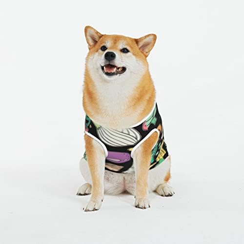  Cotton Pet Shirts Vegetables-Food-Doodle Puppy Costumes Dog Cat Pajamas Soft Dog Onesies Pet Jumpsuits 5X-Large