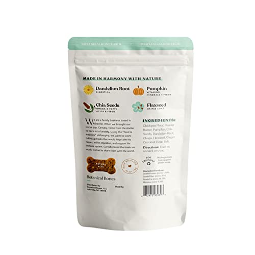  BOTANICAL BONES | Inner Glow Superfood Dog Treats | Plant-Based Limited Ingredient Crunchy Peanut Butter Cookies | Sustainable Natural Clean Label | Made In USA (3.5oz)