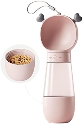  AACARB Cat Water Dispenser, Dog Going Out Water Cup Dog Canteen Portable Accompanying Cup Dog Walking Water Bottle Pet Drinking Water Feeding Water Dispense (Color : Pink)