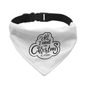 GENERIC All I Want For Christmas Is Food Pet Bandana Collar - Funny Design Scarf Collar - Cool Dog Bandana - L