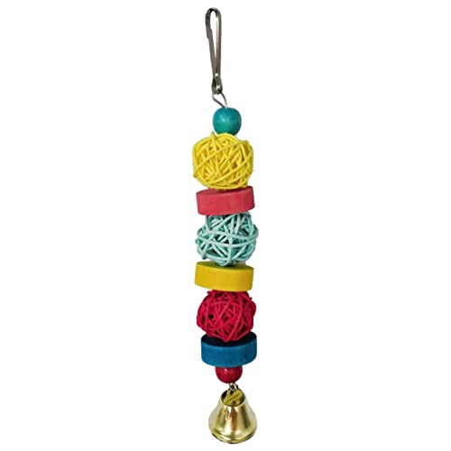  JYDQM 6Pcs Pet Parrot Toys Wooden Hanging Cage Toys For Parrots Bird Funny Hanging Standing Toy Pet Bird Training Supplies