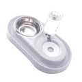  POPETPOP Pet Food Bowl Doubled Feeding Bowls Dog Bowl Dish Water Feeder Dispenser Food Feeding Bowl With Water Bottle For Dog Cat Auto Feeder