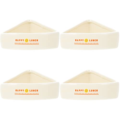  NOGRAX 5pcs Feeding Container Rat Washable Cute Pet Small Pets Animal Household Dispenser Corner Holder Chinchilla For Lovely Pig Dish Bowl Rabbit Tray Feeder Bird Guinea Glider Adorable Feeder (Colo