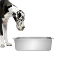  Kichwit Extra Large Dog Bowl 304 Food Grade Stainless Steel Pan, Dishwasher Safe (14 X 10.5 X 4 Inches)